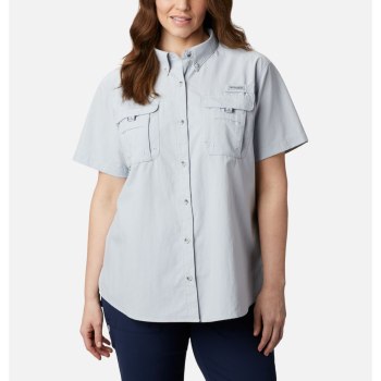 Columbia PFG Bahama Short Sleeve Plus Size, Camisa Grises Para Mujer | 931047-OBJ